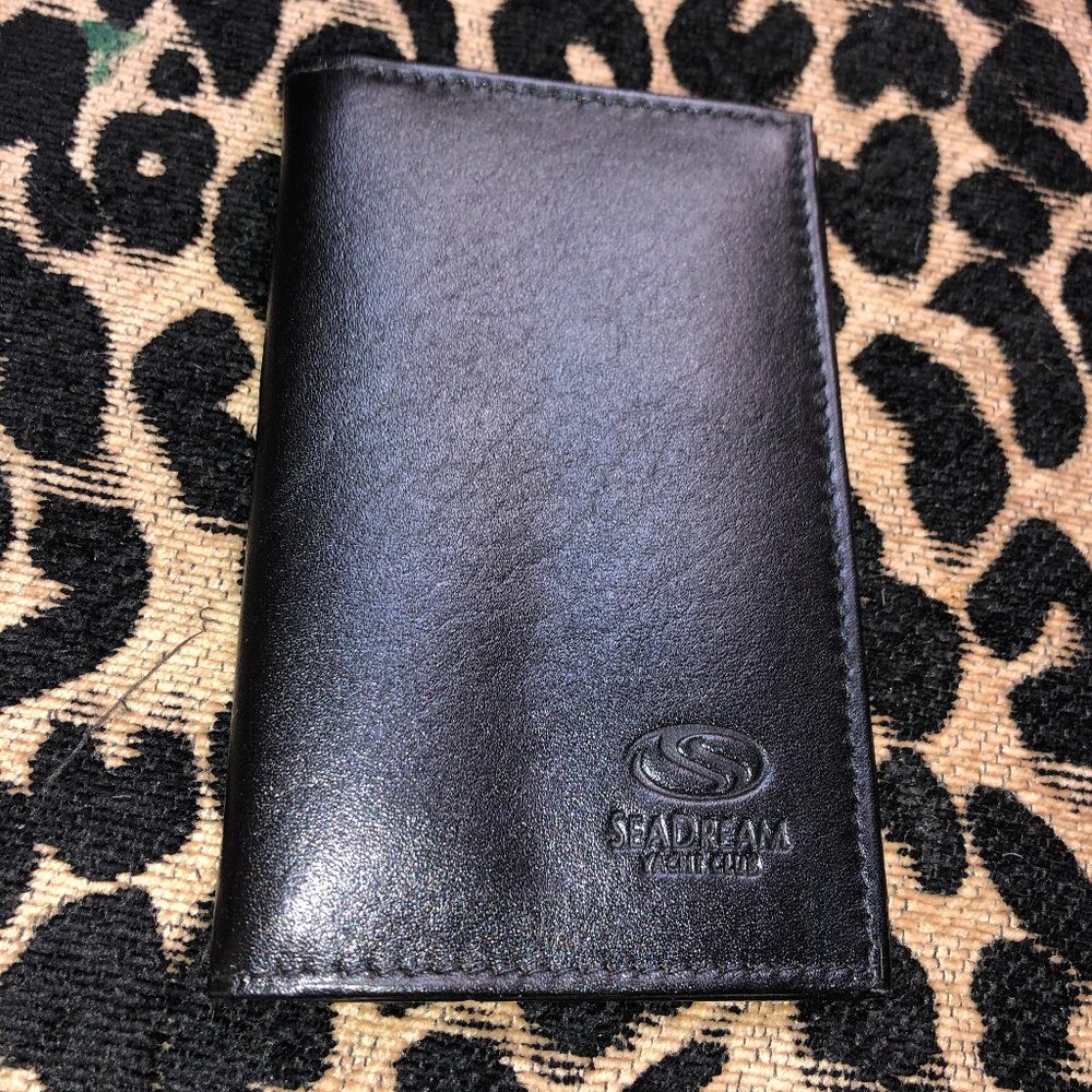 Sea Dream Yacht Club black leather card holder